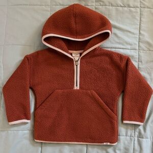 GAP Kids Rust Hoodie/Pullover Jacket with Cream Trim